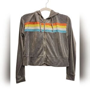Girl's SO Gray Zip-Up Hoodie - Size XS